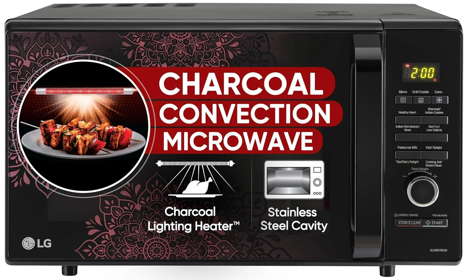 Best LG 28 L Charcoal Convection Healthy Microwave Oven with 301 Auto Cook Menu (MJ2887BIUM Black Healthy Heart Recipes Diet Fry 360 Motorised Rotisserie 10 Years of warranty on Charcoal Heater) In-Depth Review: Performance, Specs & Buying Guide