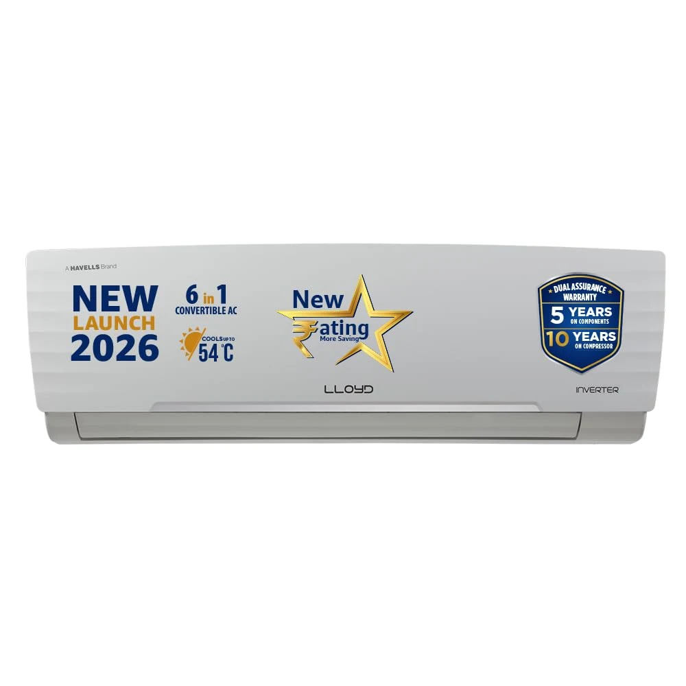 Lloyd 1.5 Ton 3 Star Inverter Split AC 2026 New Star Rated (6 in 1 Convertible Cools Up To 54 C Turbo Cool Installation Check Clean Filter Indication 100 Copper White (GLS18I3AGGSC) Hands-On Testing Review (2026): Is It Worth Buying?