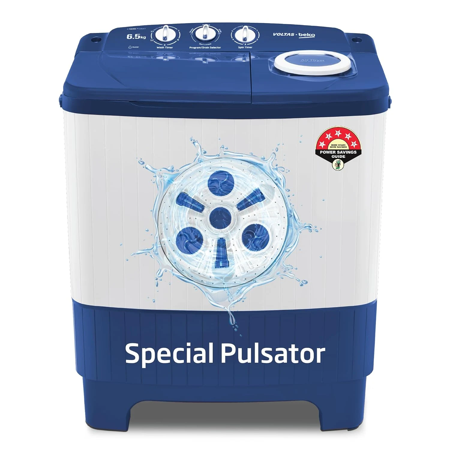Voltas Beko A Tata Product 6.5 Kg 5 Star Semi-Automatic Top Loading Washing Machine (WTT65UNX OK3I0I0W01 Blue Pulsator wash technology) Hands-On Testing Review (2026): Is It Worth Buying?