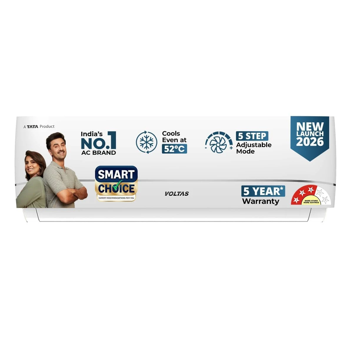 Voltas Smart Choice 1.5 ton 3 star New star rated Inverter Split AC(Copper Convertible 5in1 Cooling Mode 2-Way AirSwing Anti Microbial Coating 183INV CAV-1 2026 Model White) Review (2026): Features, Energy Rating, Pros & Cons